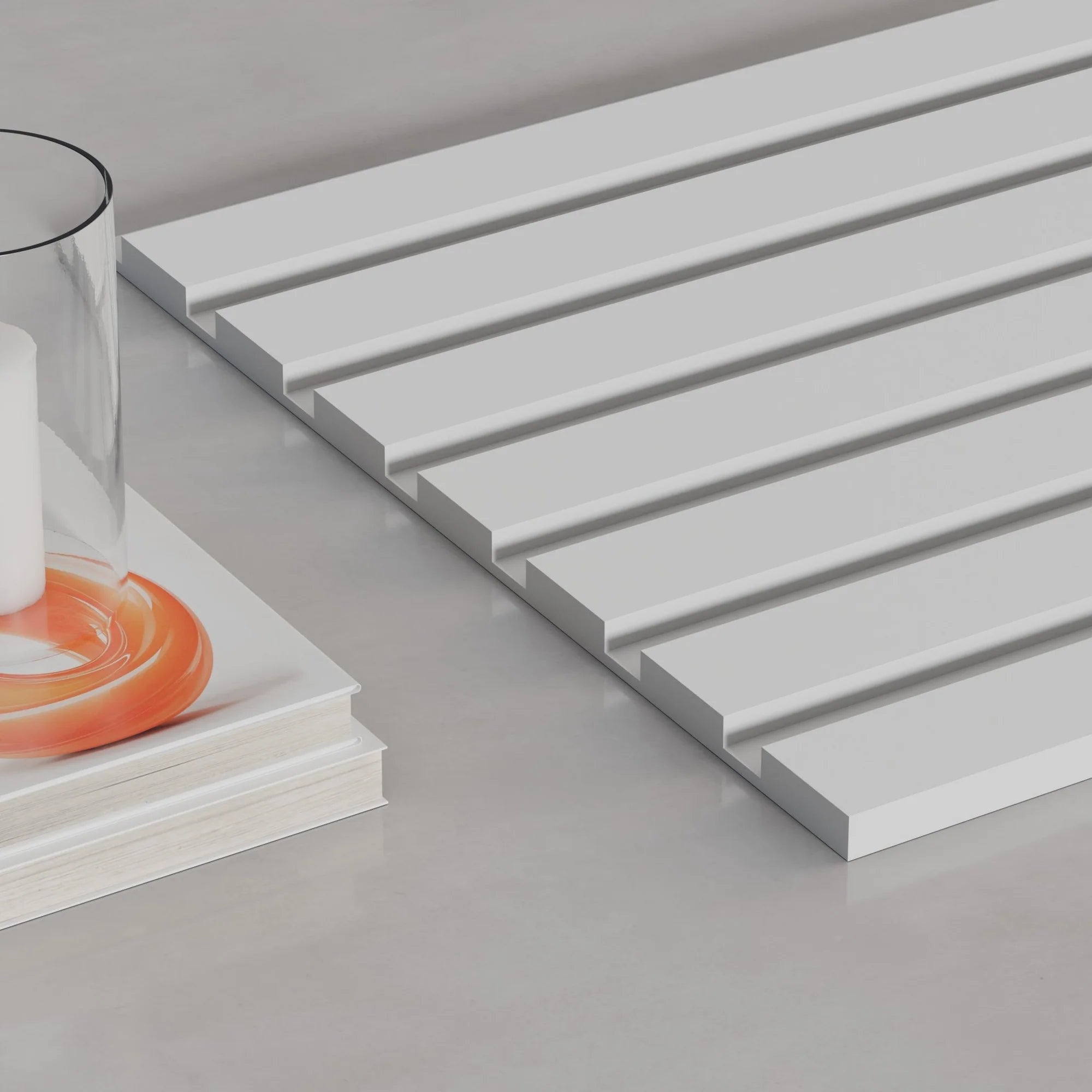 Ridge Paint-Ready Fluted Wall Panels (4 Panels)