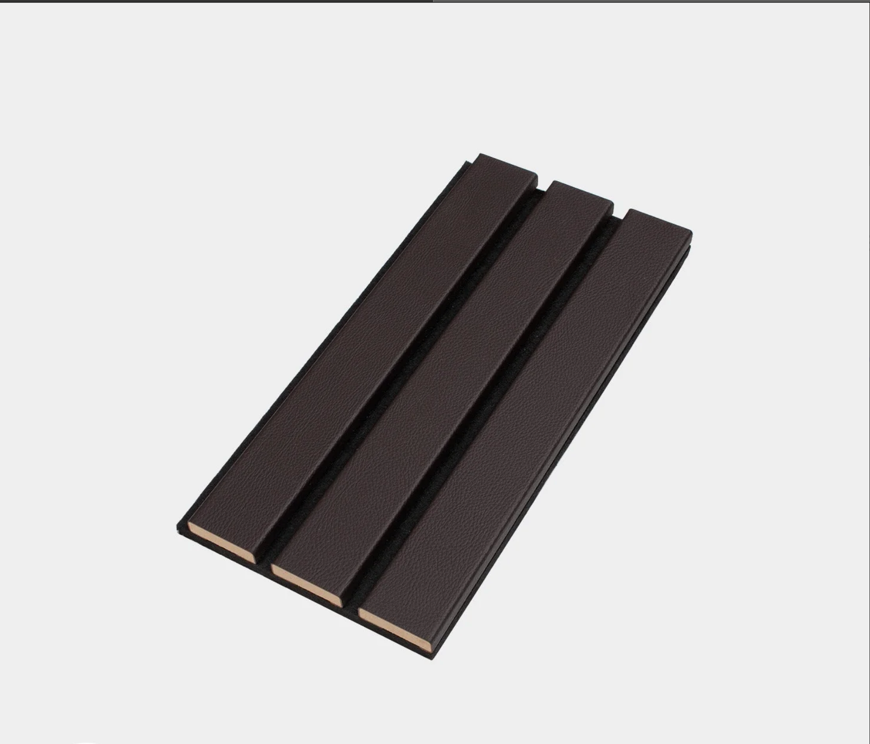Slatpanel Luxe Leather Acoustic Wide Slat Wall Panel Samples