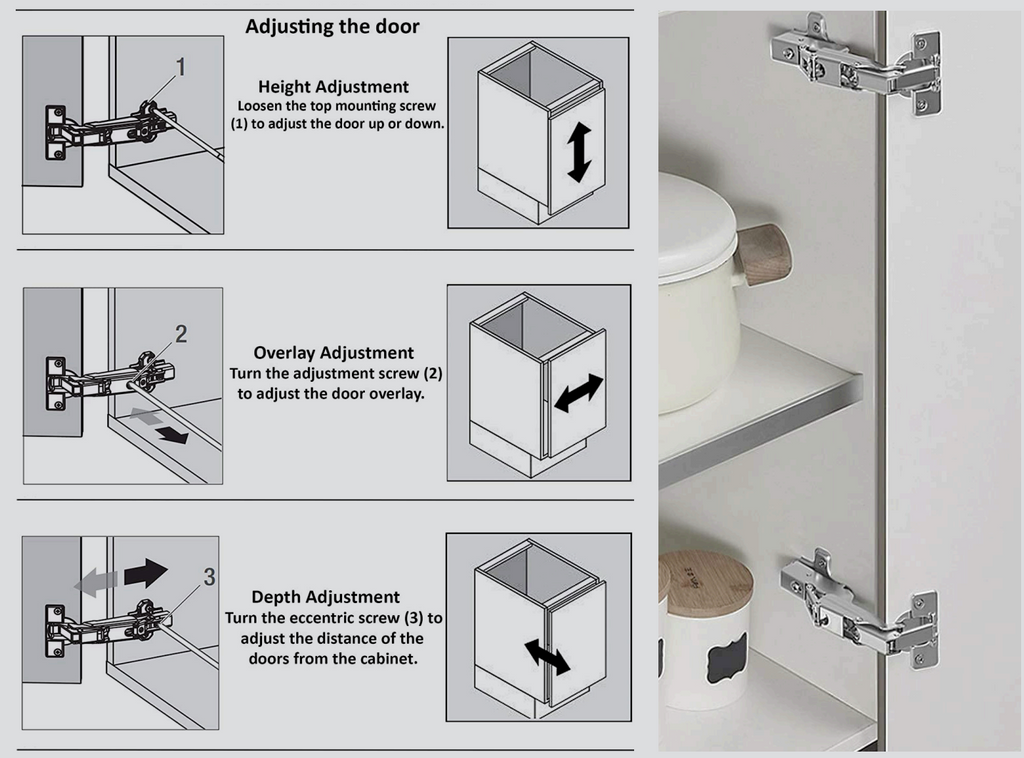 Ø35 165° Corner Soft-Close Clip-On Hinge 1-3/8″ with 3D Cam Plate