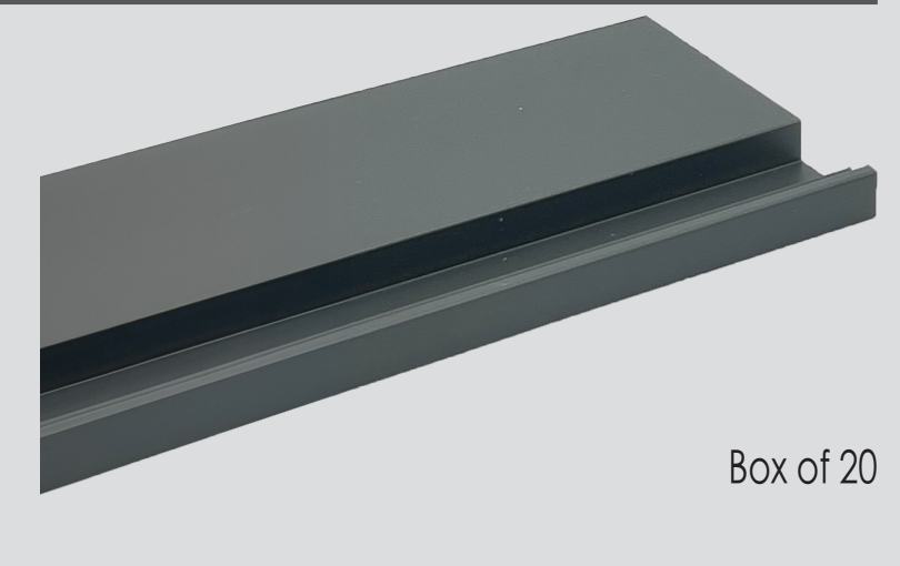 Aluminum Front Panel Attachment for Pull-Out Drawer 1/2″ x 4″ x 6.5′