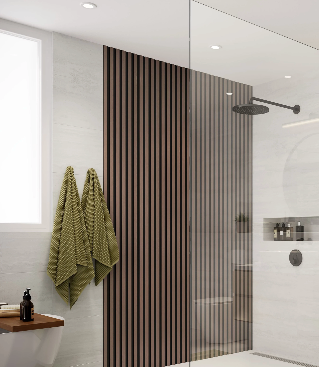 Slatpanel Hydro White Waterproof Wall Panels
