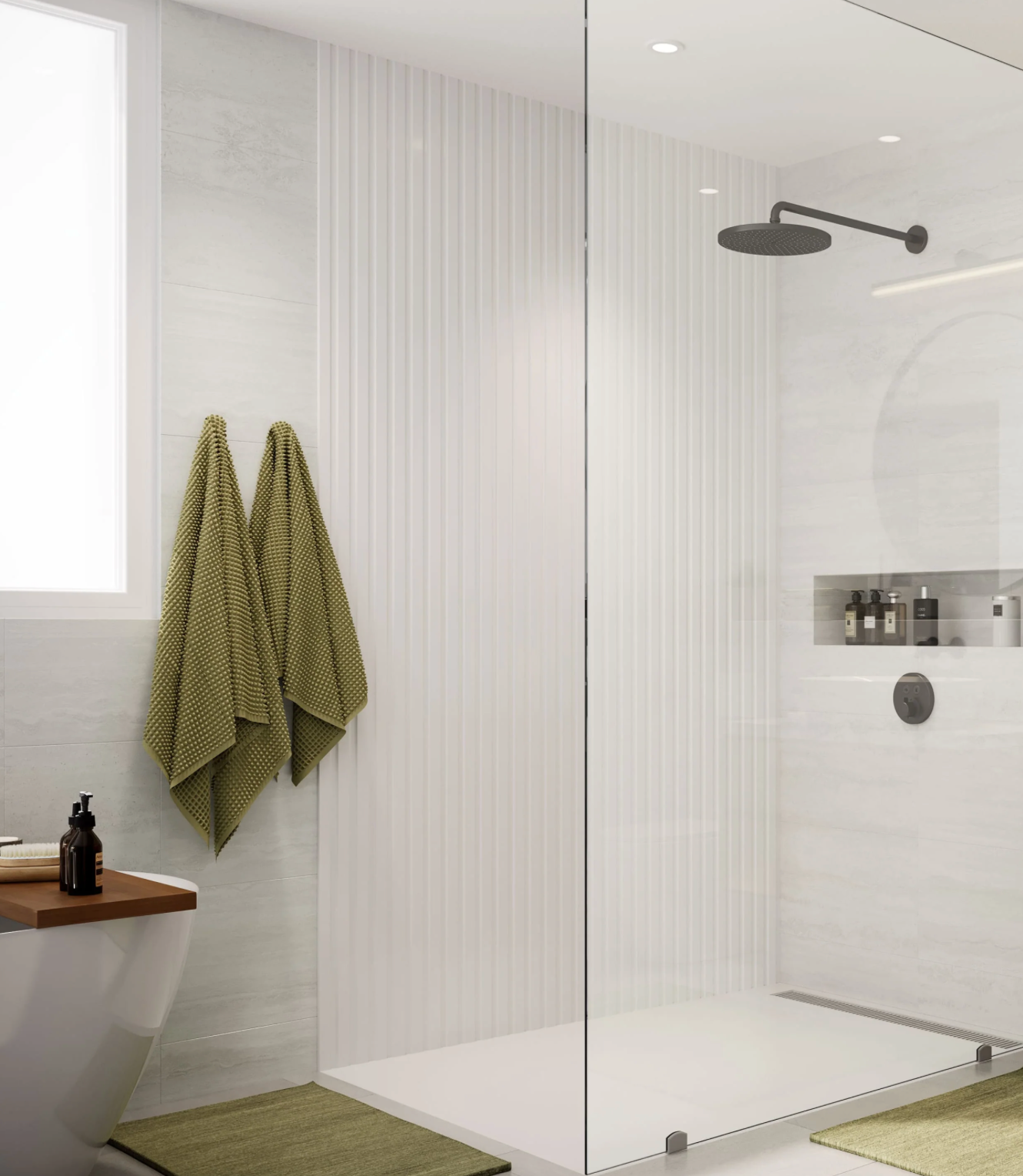 Slatpanel Hydro White Waterproof Wall Panels