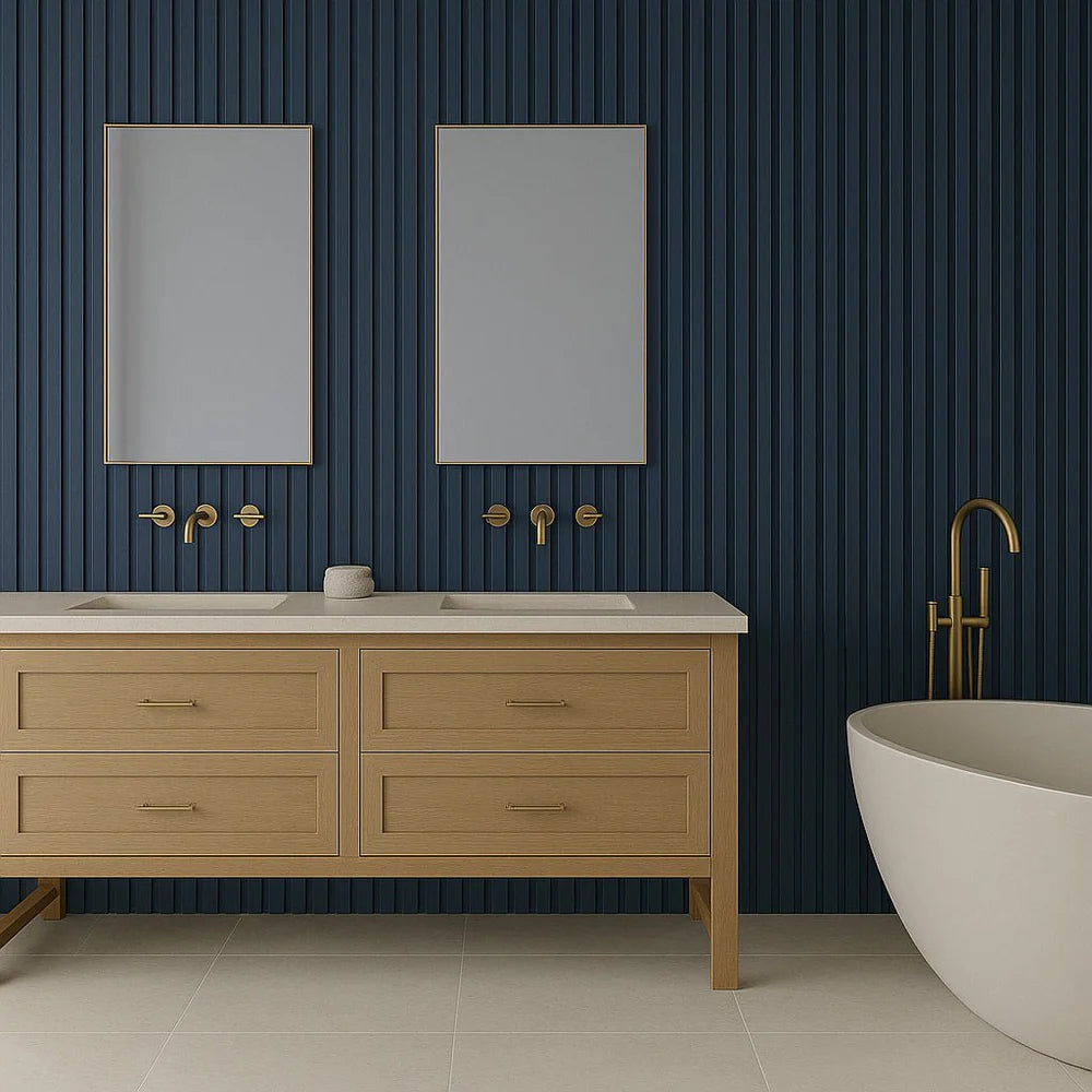 Ridge Paint-Ready Fluted Wall Panels (4 Panels)